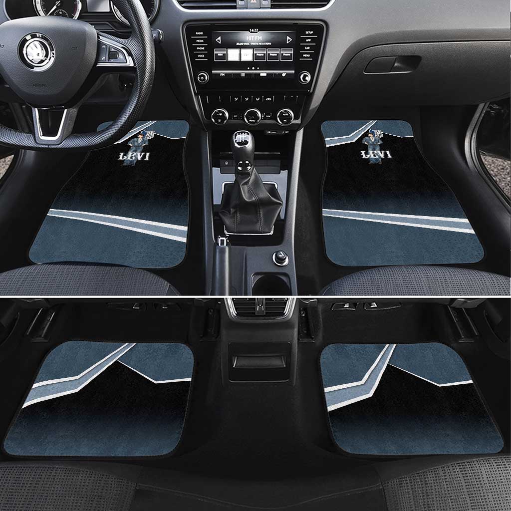 Levi Attack on Titan Car Mats Anime Denim Illustration