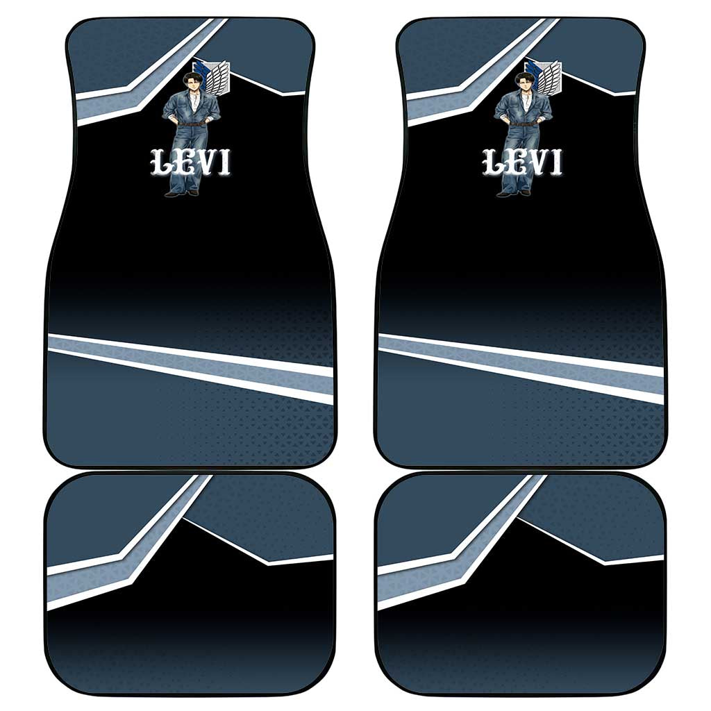 Levi Attack on Titan Car Mats Anime Denim Illustration