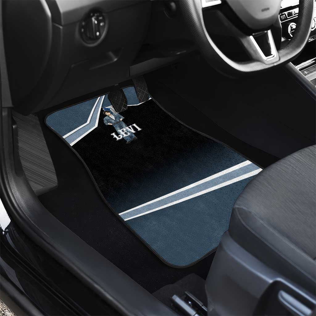 Levi Attack on Titan Car Mats Anime Denim Illustration