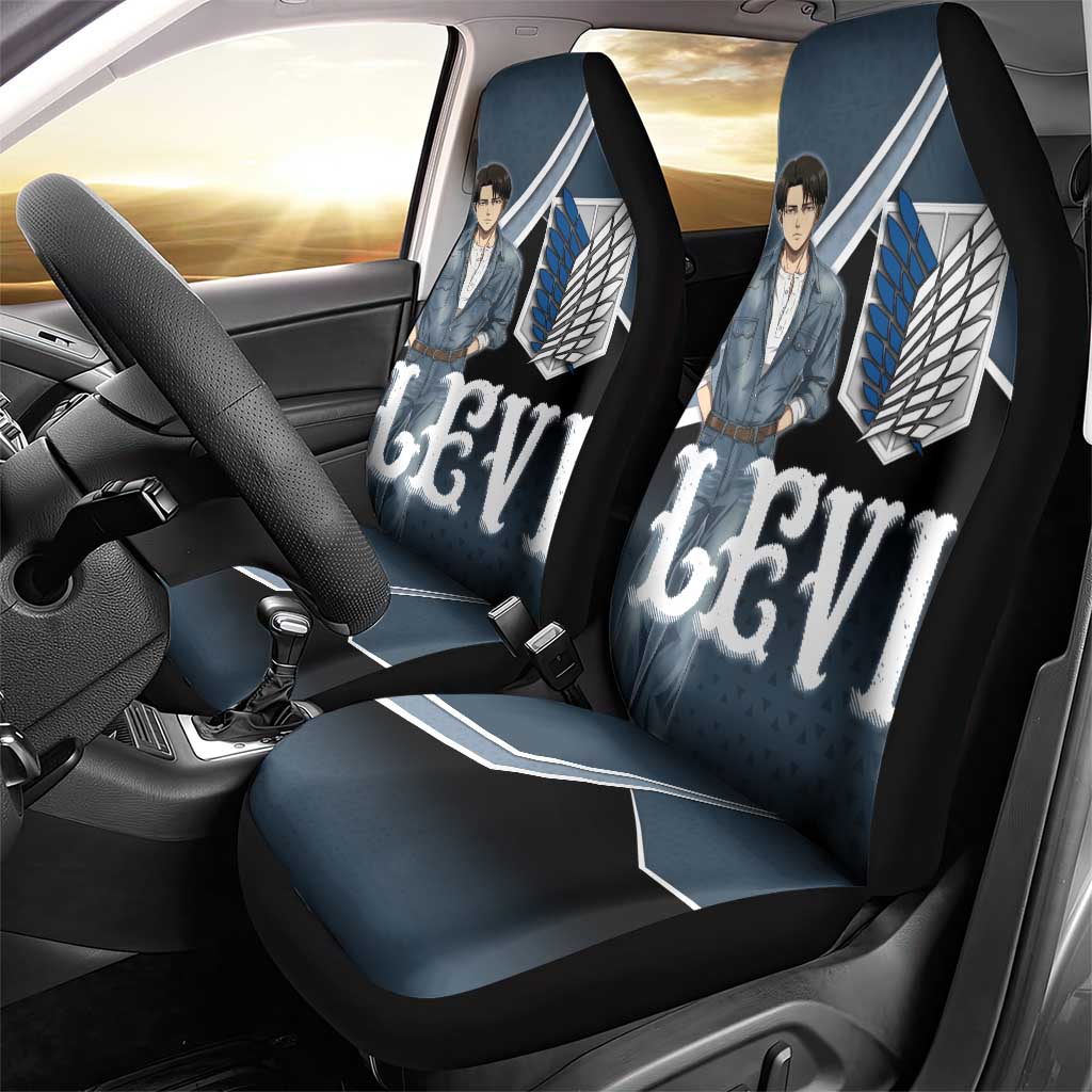 Levi Attack on Titan Car Seat Cover Anime Denim Illustration