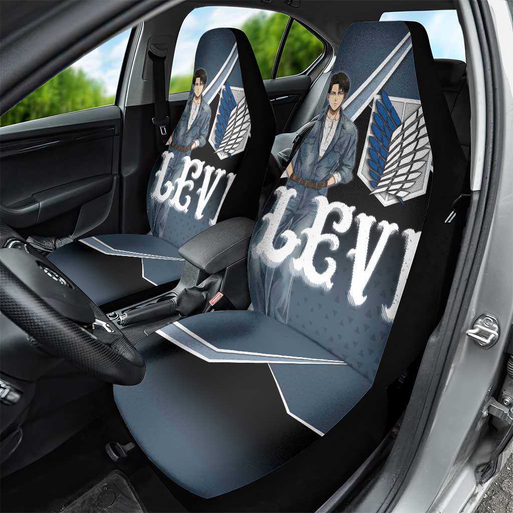 Levi Attack on Titan Car Seat Cover Anime Denim Illustration