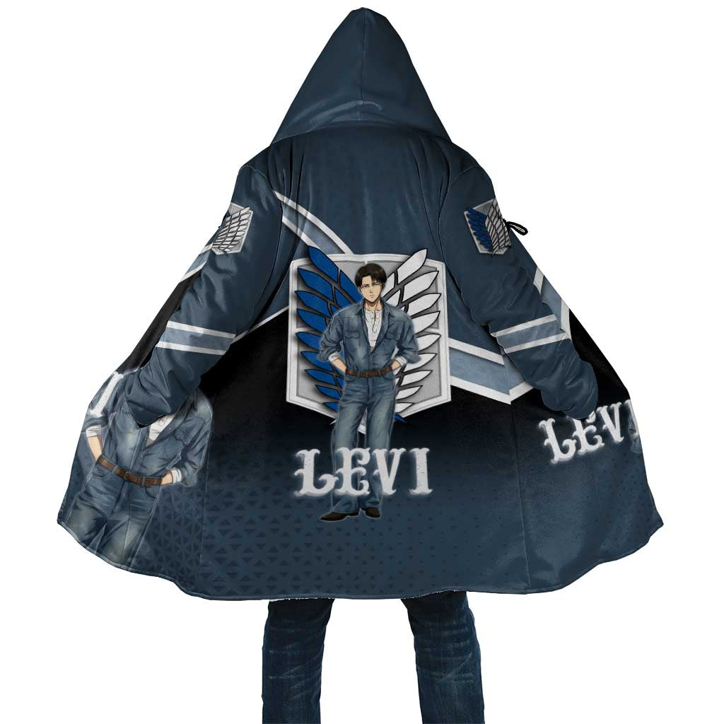 Levi Attack on Titan Cloak Anime Denim Illustration
