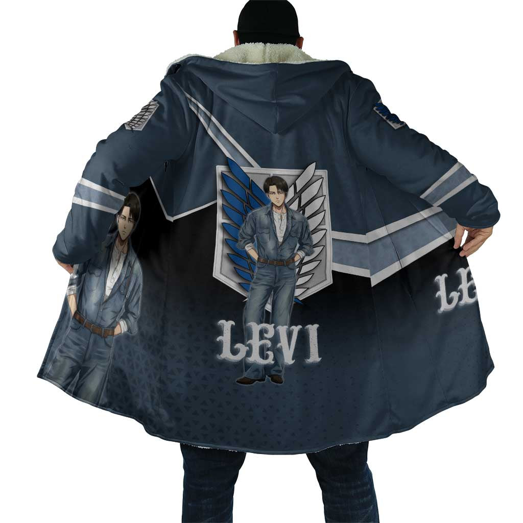 Levi Attack on Titan Cloak Anime Denim Illustration