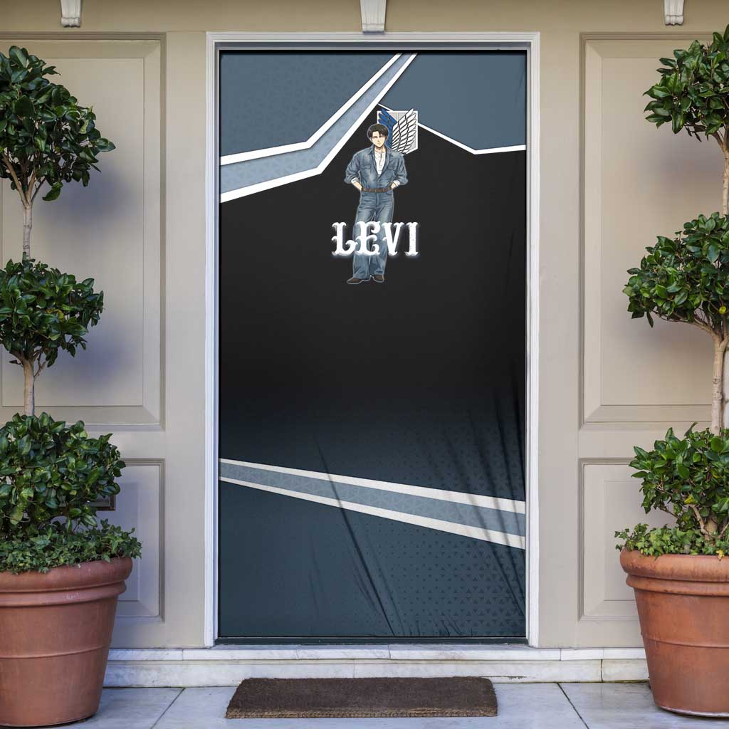 Levi Attack on Titan Door Cover Anime Denim Illustration