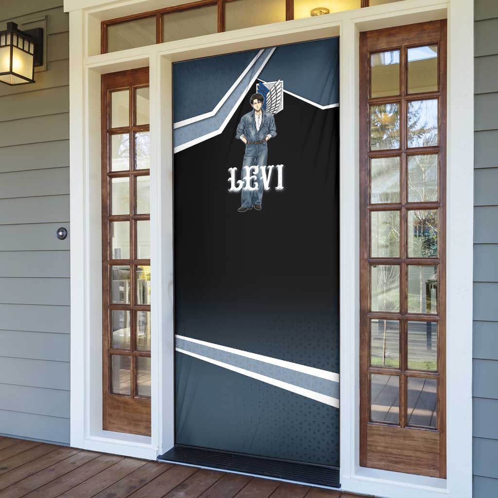 Levi Attack on Titan Door Cover Anime Denim Illustration