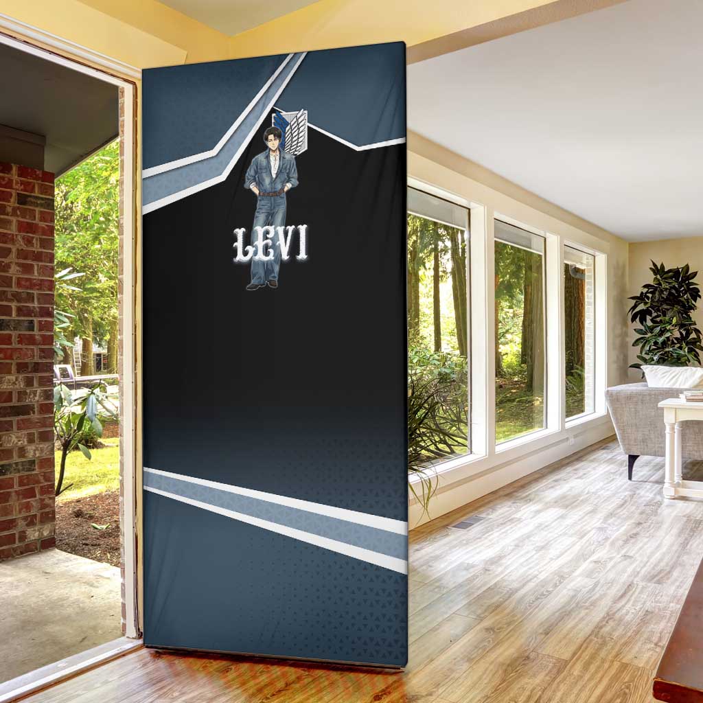 Levi Attack on Titan Door Cover Anime Denim Illustration