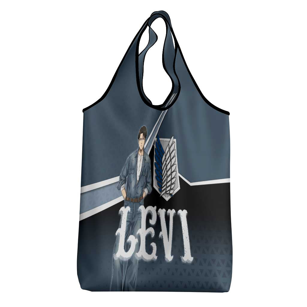 Levi Attack on Titan Grocery Bag Anime Denim Illustration