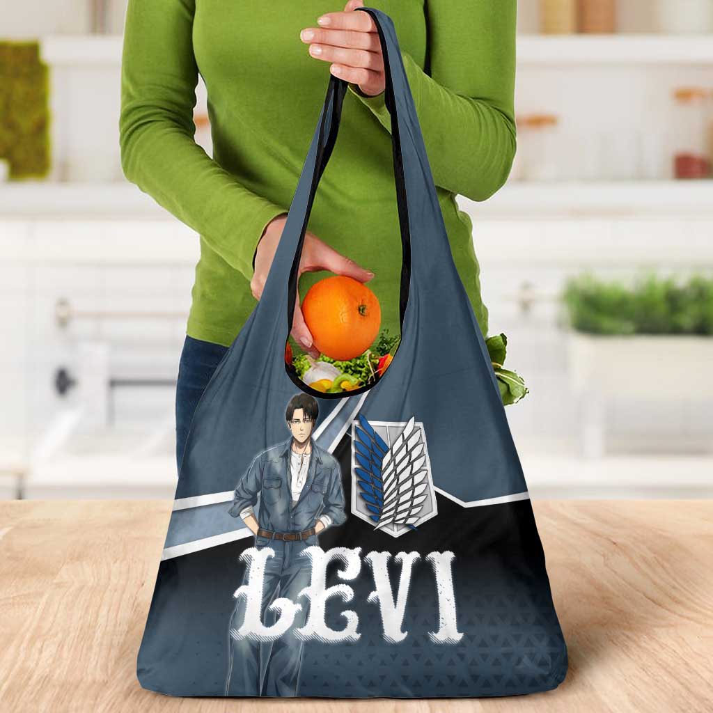 Levi Attack on Titan Grocery Bag Anime Denim Illustration