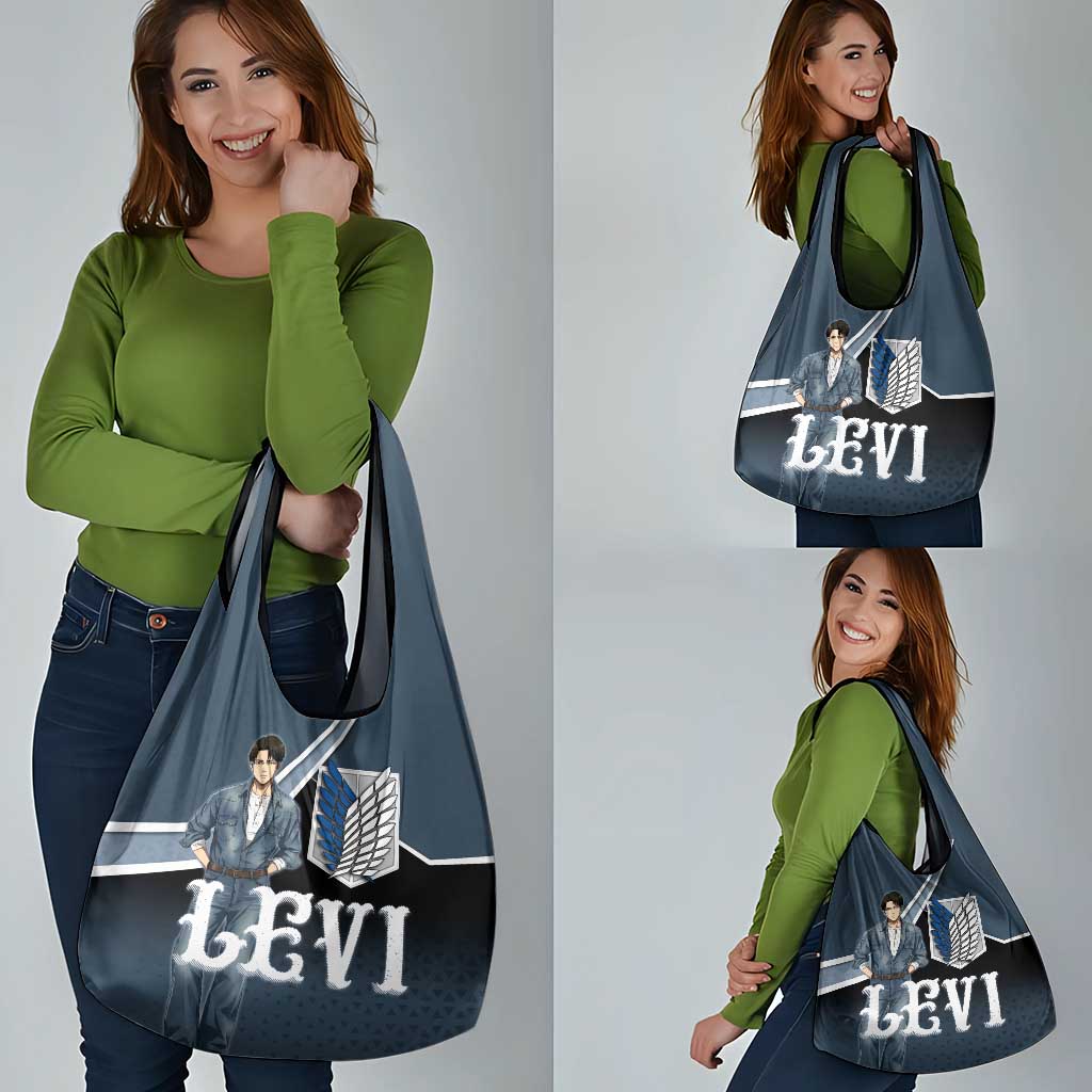 Levi Attack on Titan Grocery Bag Anime Denim Illustration