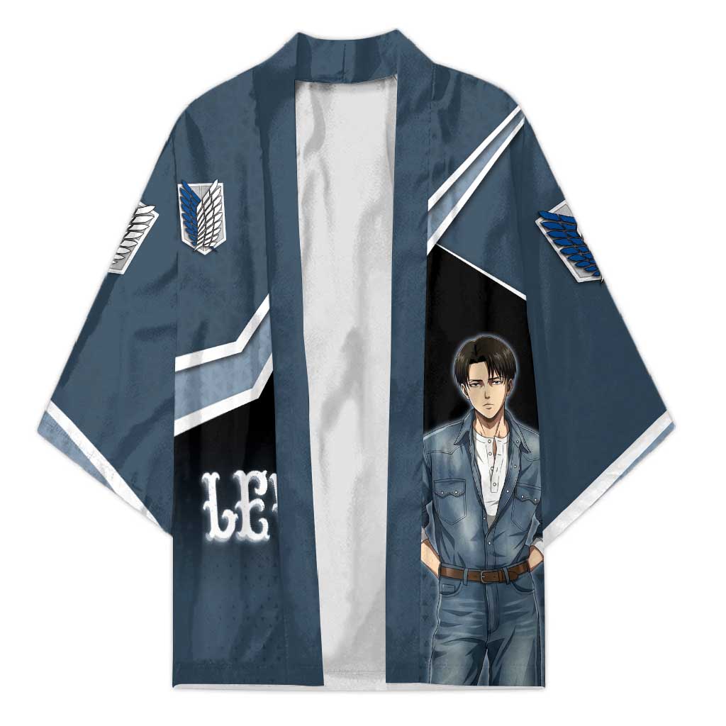 Levi Attack on Titan Kimono Anime Denim Illustration