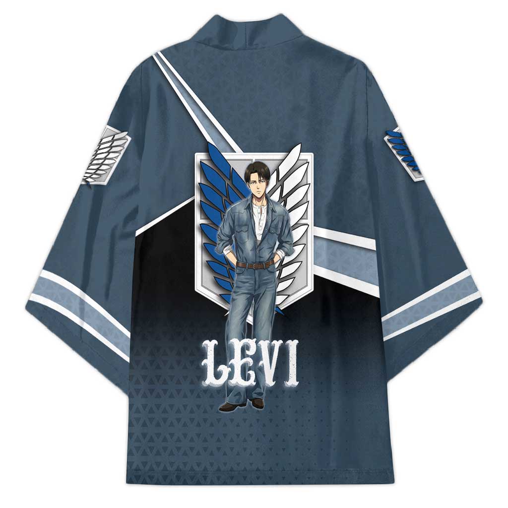 Levi Attack on Titan Kimono Anime Denim Illustration