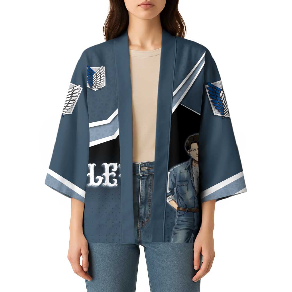 Levi Attack on Titan Kimono Anime Denim Illustration