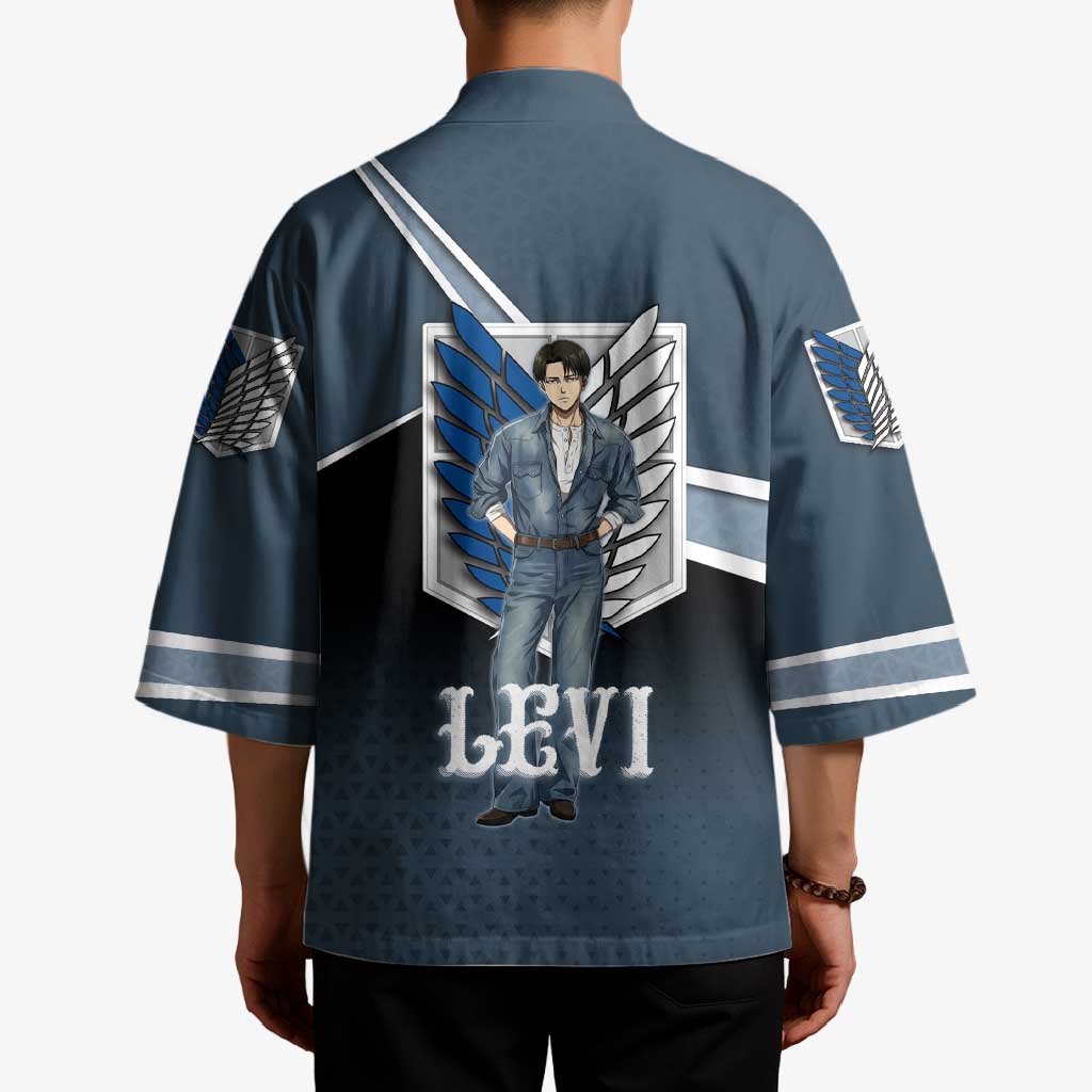 Levi Attack on Titan Kimono Anime Denim Illustration
