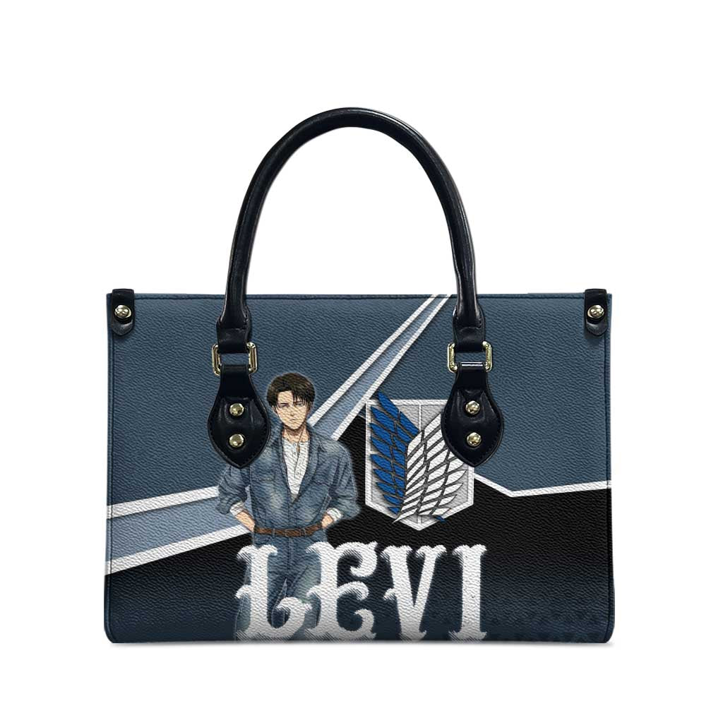 Levi Attack on Titan Leather Bag Anime Denim Illustration