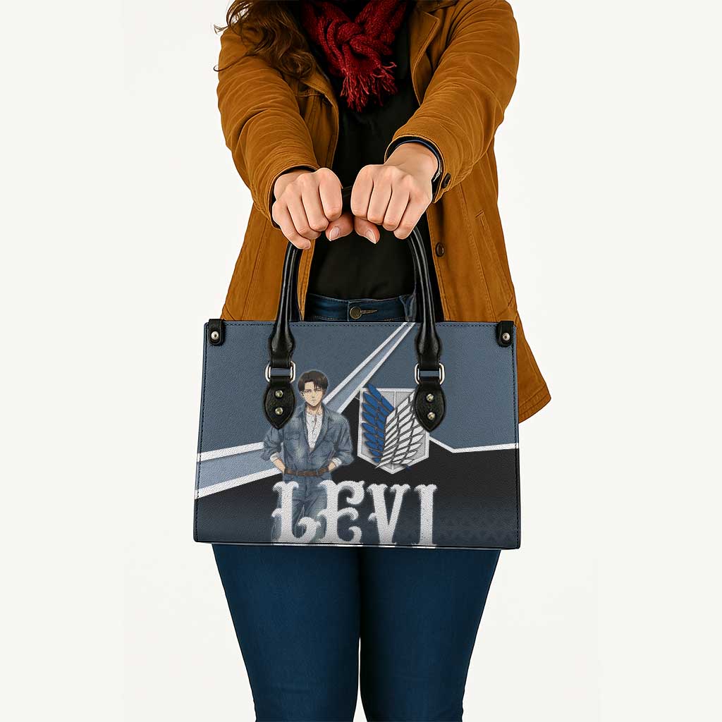 Levi Attack on Titan Leather Bag Anime Denim Illustration