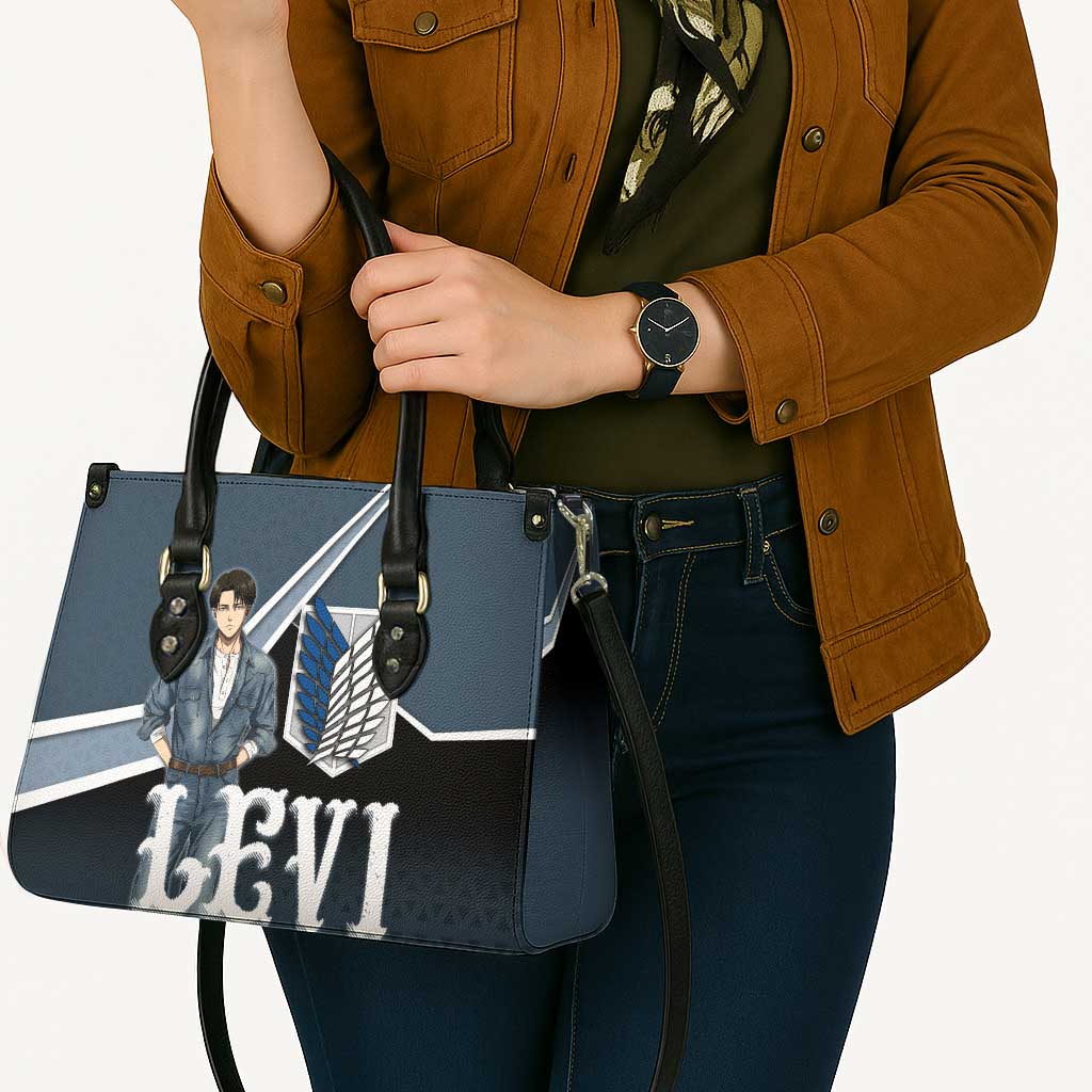 Levi Attack on Titan Leather Bag Anime Denim Illustration
