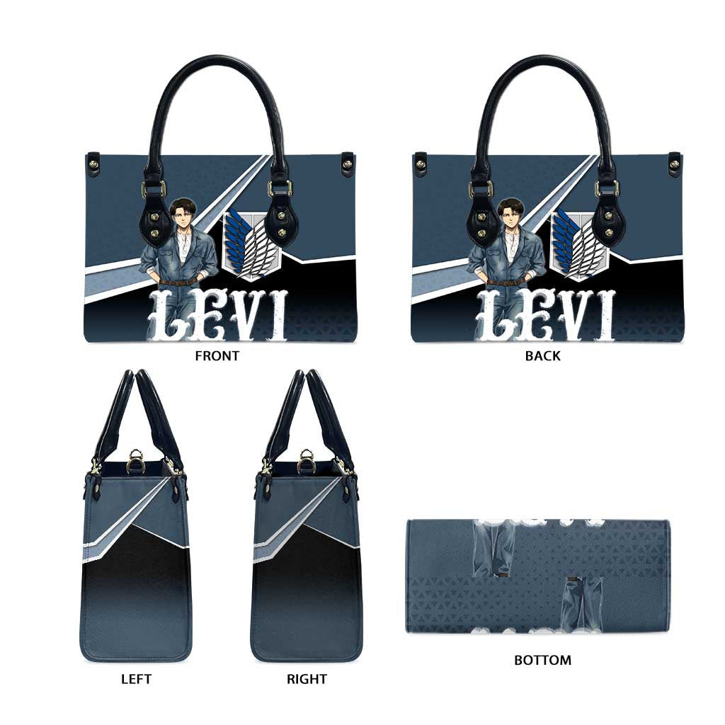 Levi Attack on Titan Leather Bag Anime Denim Illustration