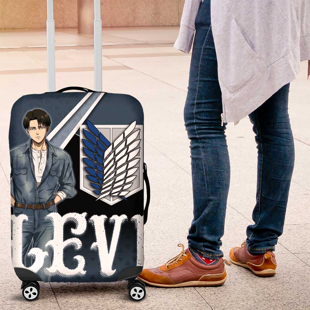 Levi Attack on Titan Luggage Cover Anime Denim Illustration