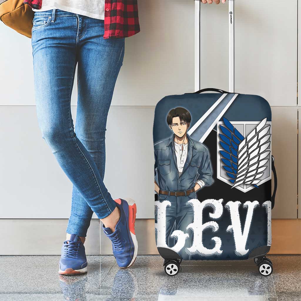Levi Attack on Titan Luggage Cover Anime Denim Illustration