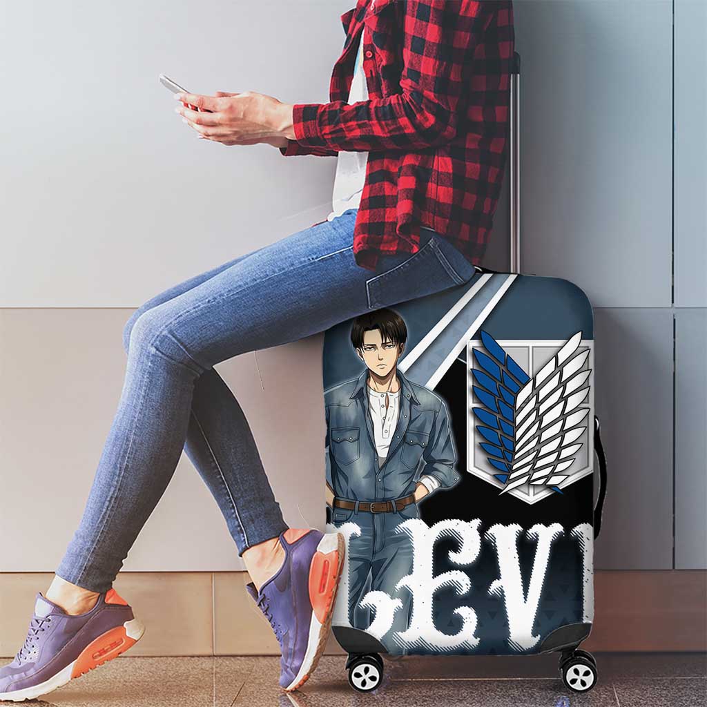 Levi Attack on Titan Luggage Cover Anime Denim Illustration
