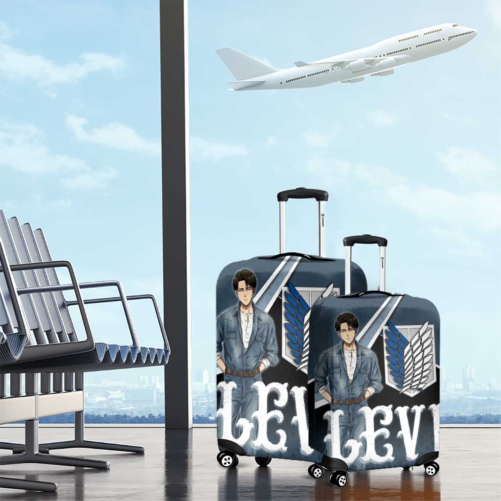 Levi Attack on Titan Luggage Cover Anime Denim Illustration