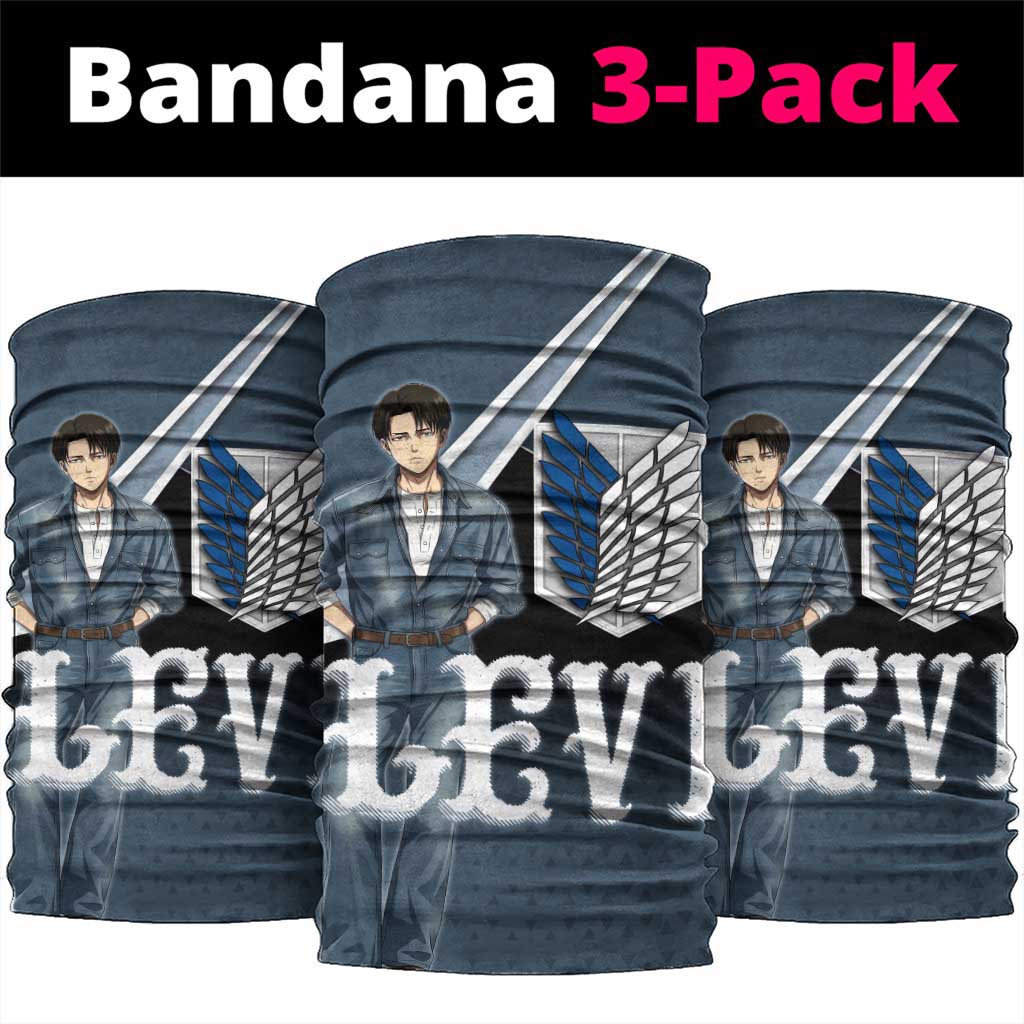 Levi Attack on Titan Neck Gaiter Anime Denim Illustration