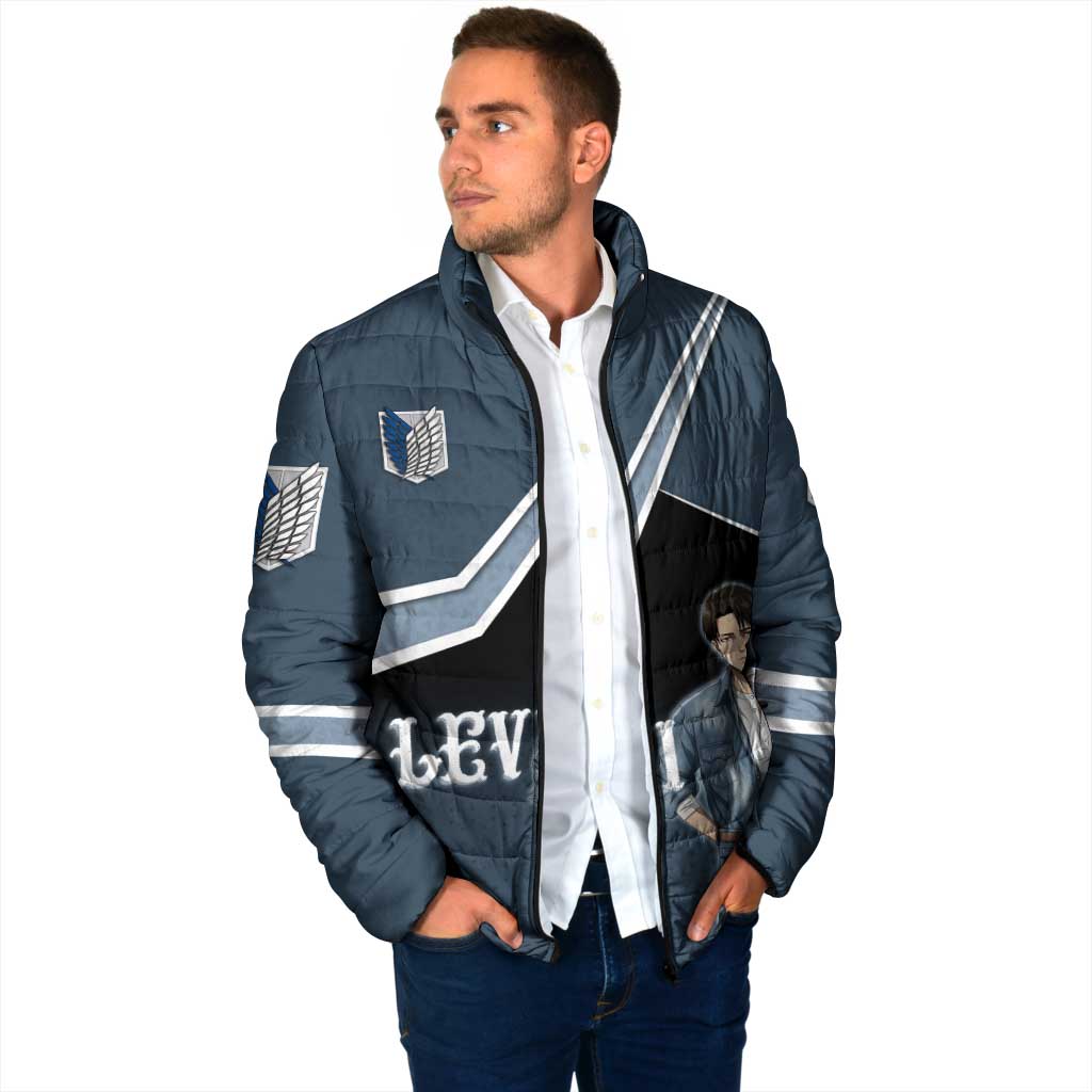Levi Attack on Titan Padded Jacket Anime Denim Illustration