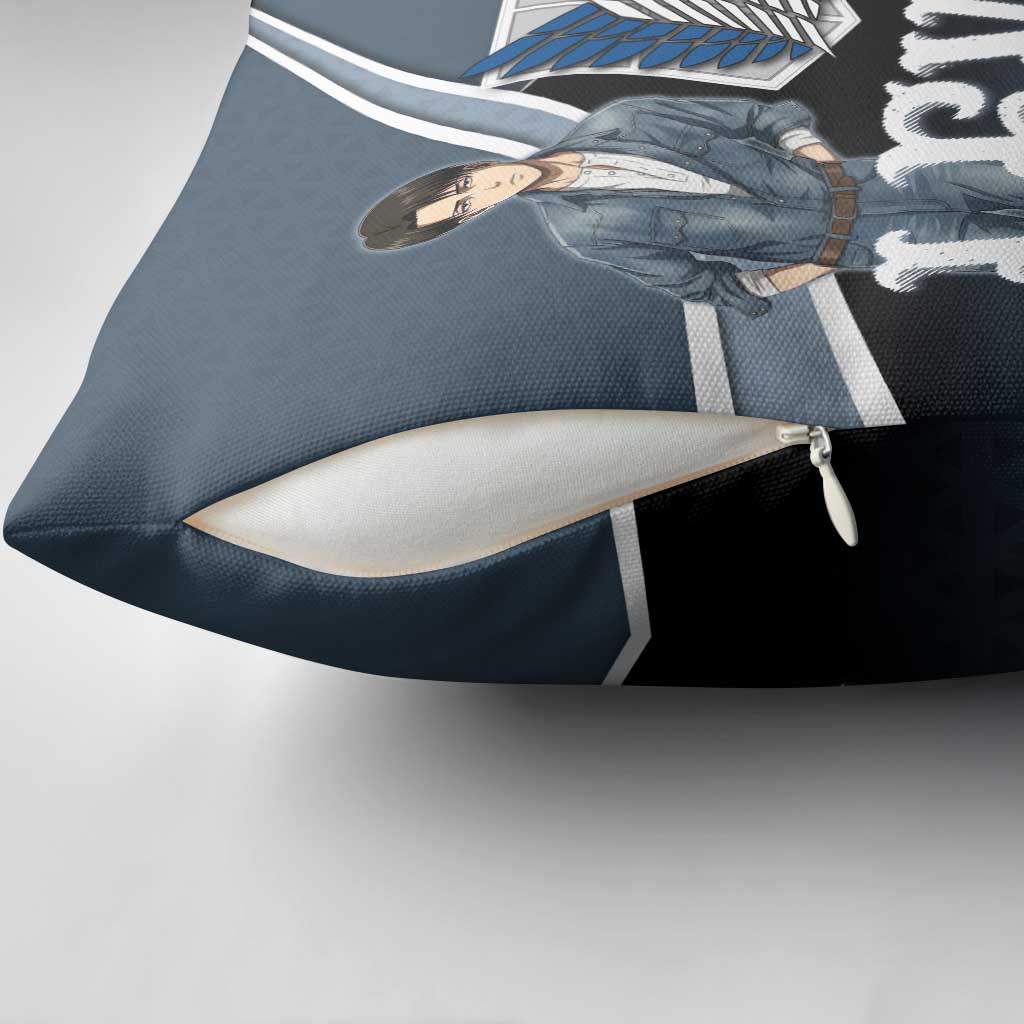 Levi Attack on Titan Pillow Cover Anime Denim Illustration