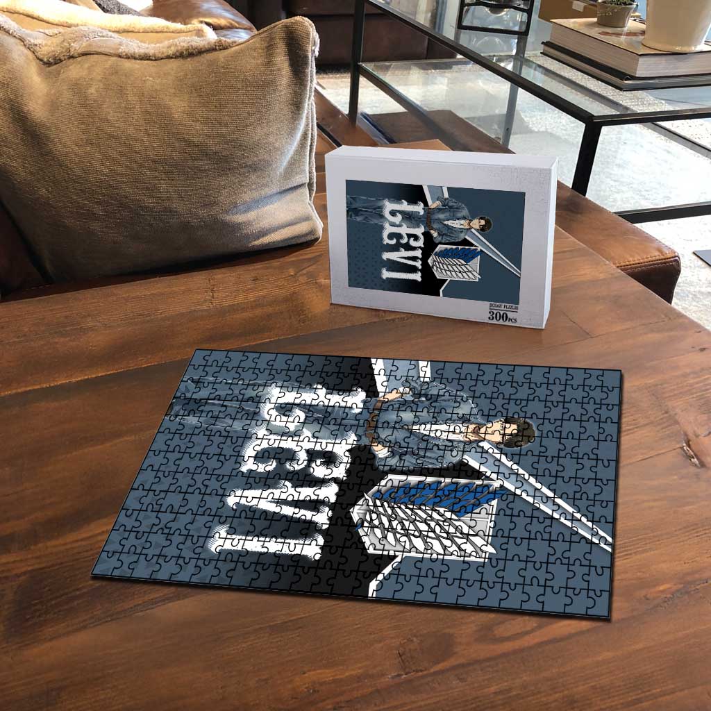 Levi Attack on Titan Puzzle Anime Denim Illustration
