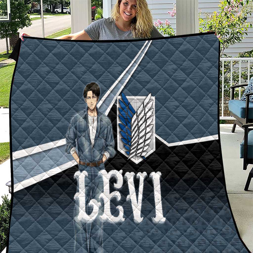 Levi Attack on Titan Quilt Anime Denim Illustration