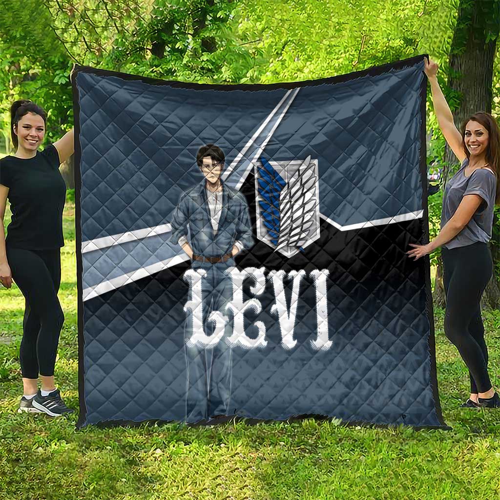 Levi Attack on Titan Quilt Anime Denim Illustration