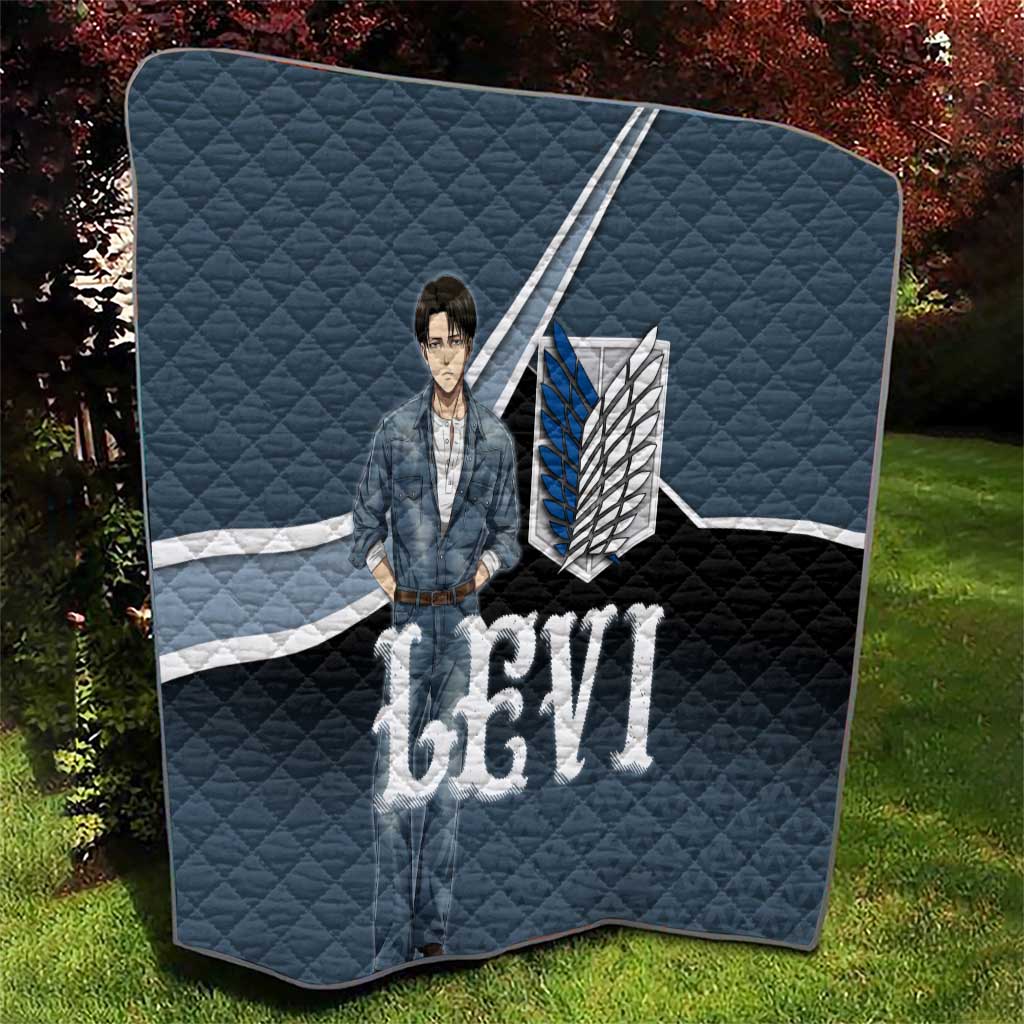 Levi Attack on Titan Quilt Anime Denim Illustration