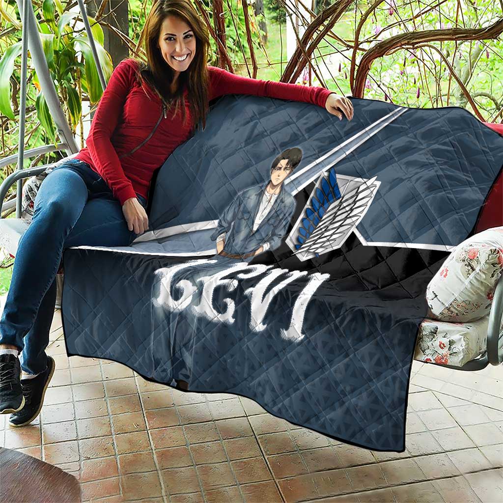Levi Attack on Titan Quilt Anime Denim Illustration