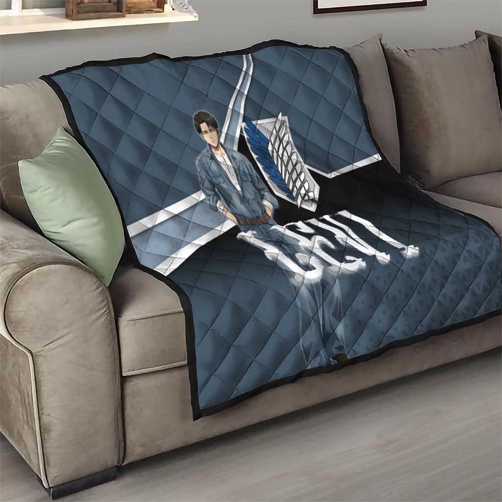 Levi Attack on Titan Quilt Anime Denim Illustration