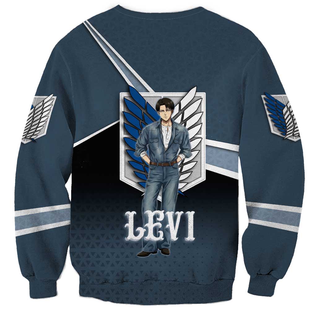 Levi Attack on Titan Sweatshirt Anime Denim Illustration