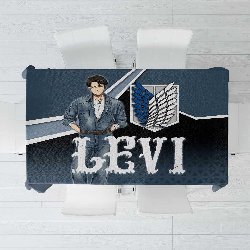 Levi Attack on Titan Tablecloth Anime Denim Illustration