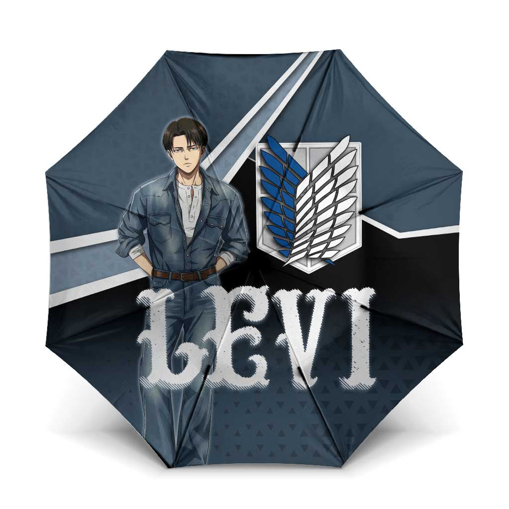 Levi Attack on Titan Umbrella Anime Denim Illustration