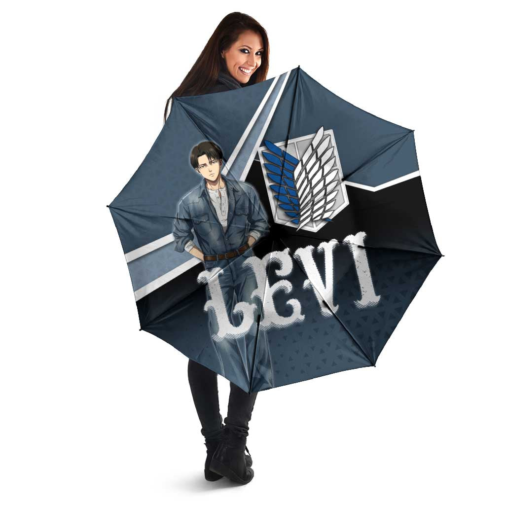 Levi Attack on Titan Umbrella Anime Denim Illustration