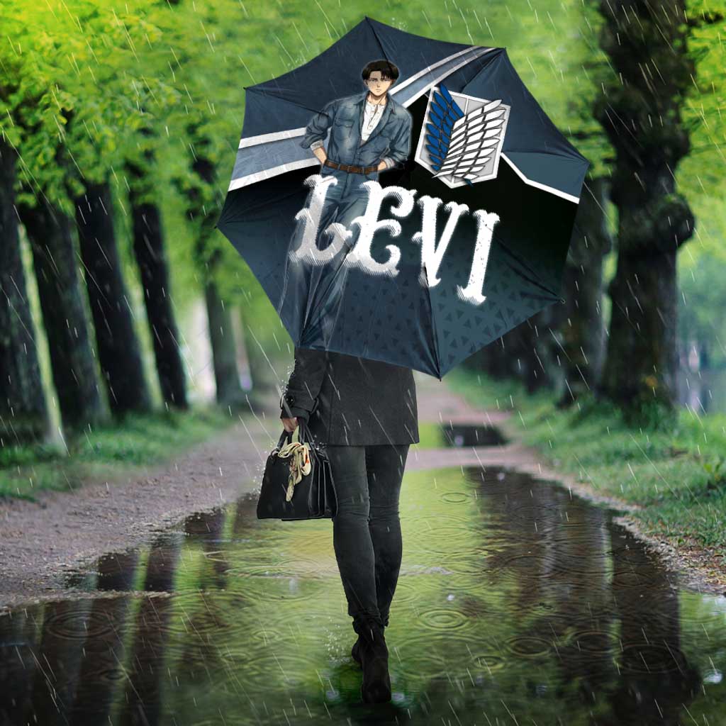 Levi Attack on Titan Umbrella Anime Denim Illustration
