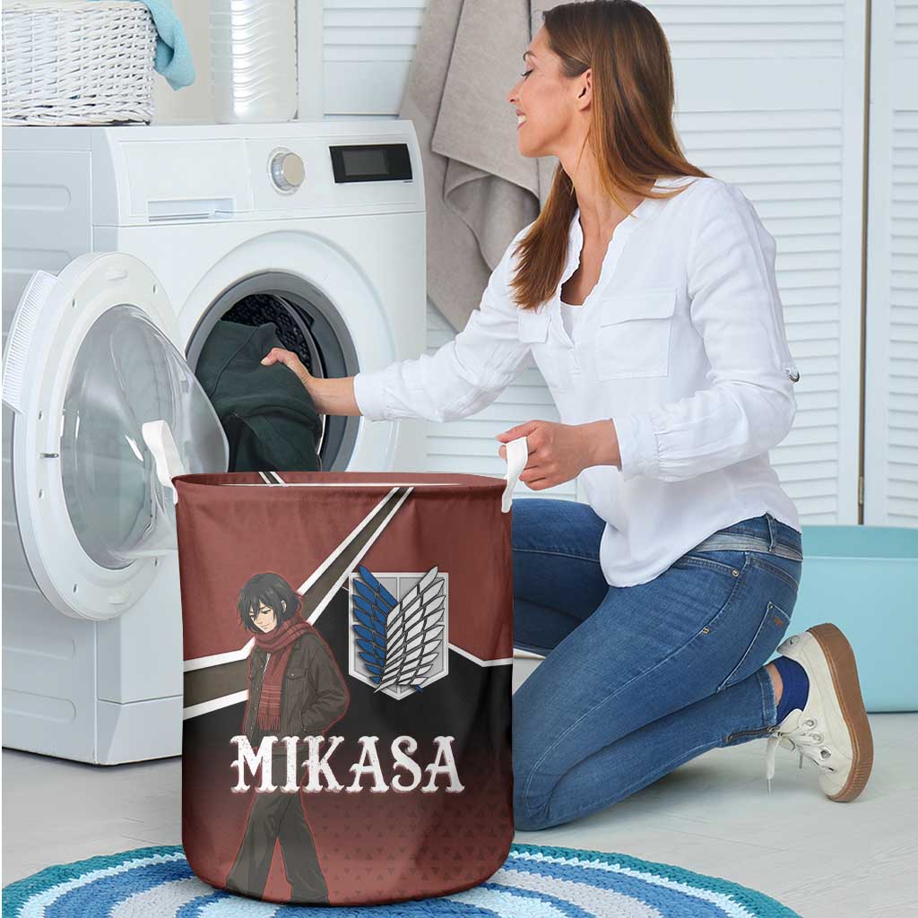 Mikasa Attack on Titan Laundry Basket Anime Cozy Streetwear Art