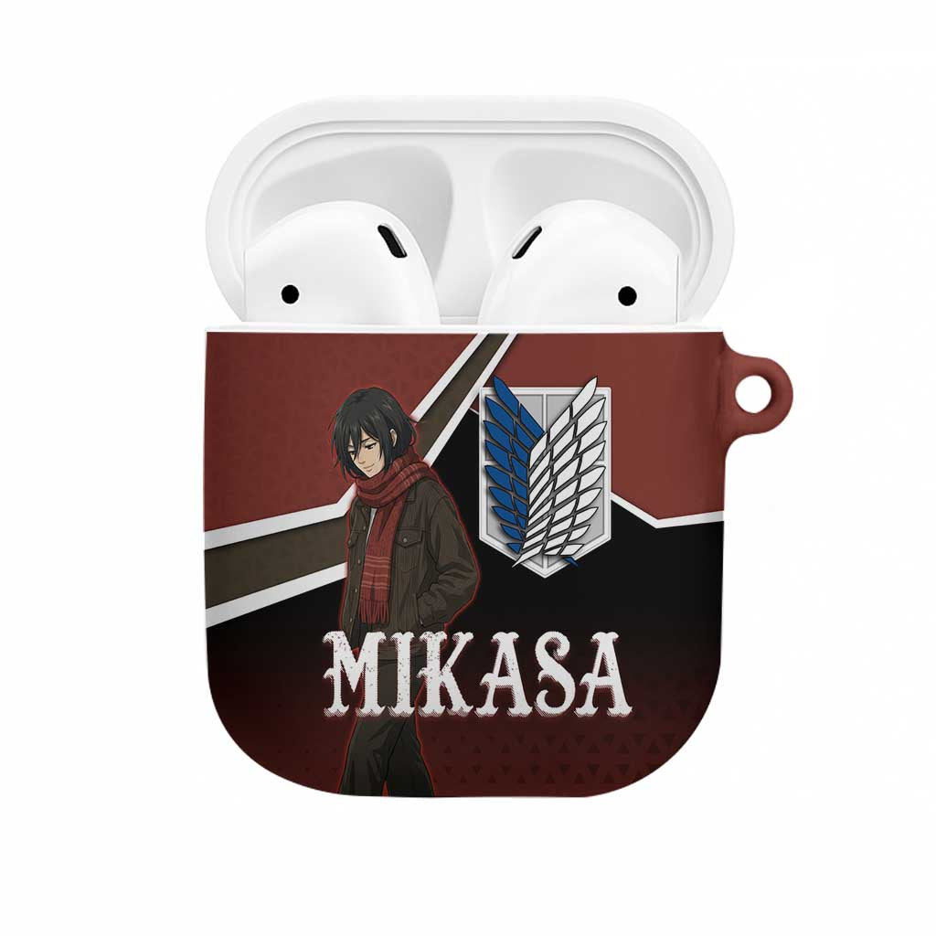 Mikasa Attack on Titan AirPods Case Anime Cozy Streetwear Art