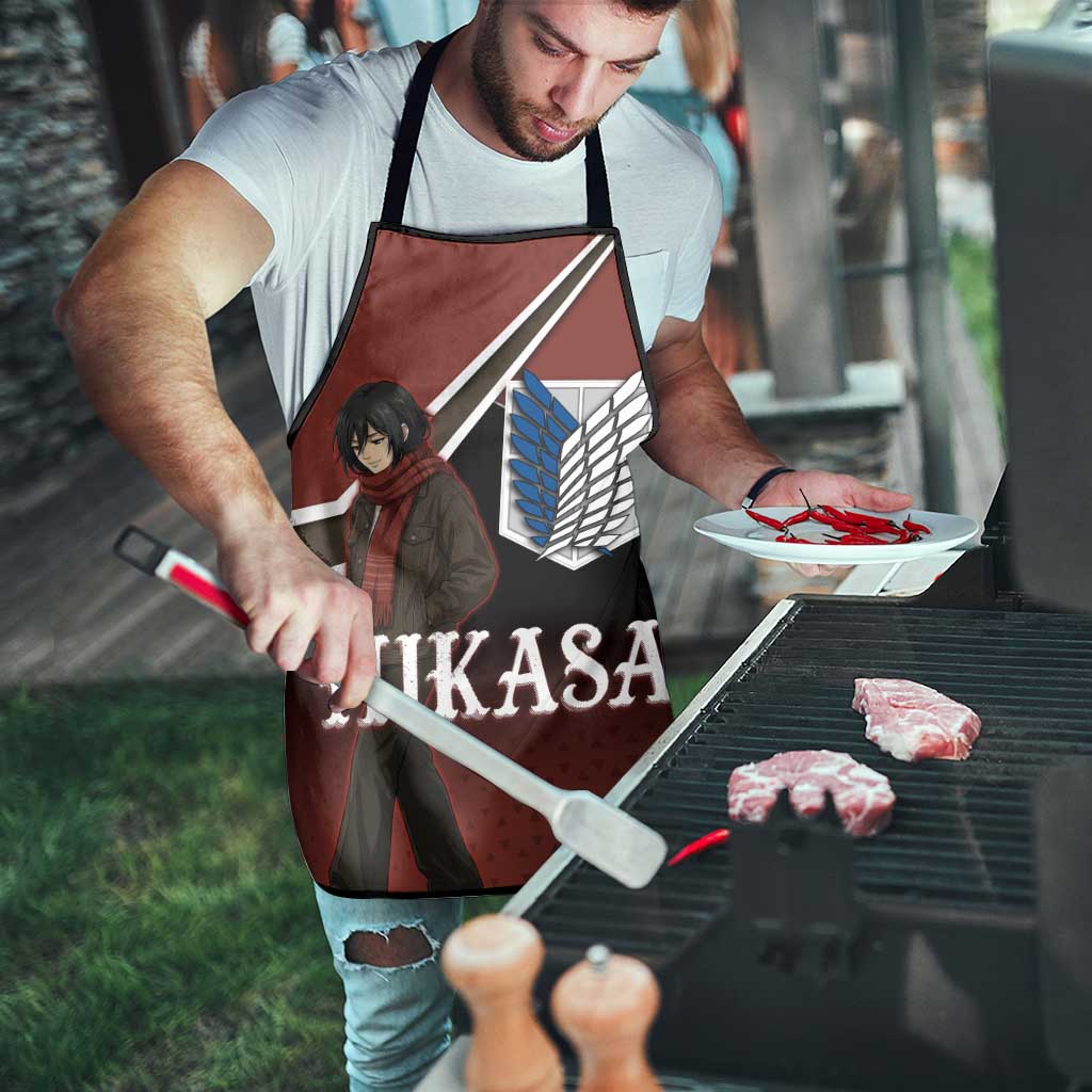 Mikasa Attack on Titan Apron Anime Cozy Streetwear Art