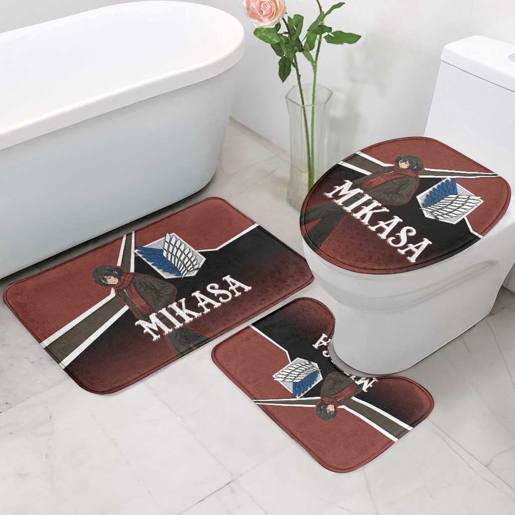 Mikasa Attack on Titan Bathroom Set Anime Cozy Streetwear Art