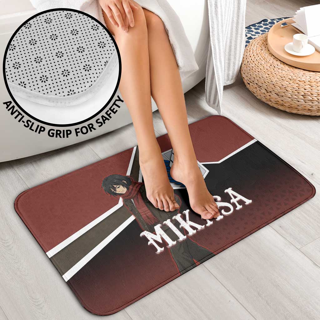 Mikasa Attack on Titan Bathroom Set Anime Cozy Streetwear Art