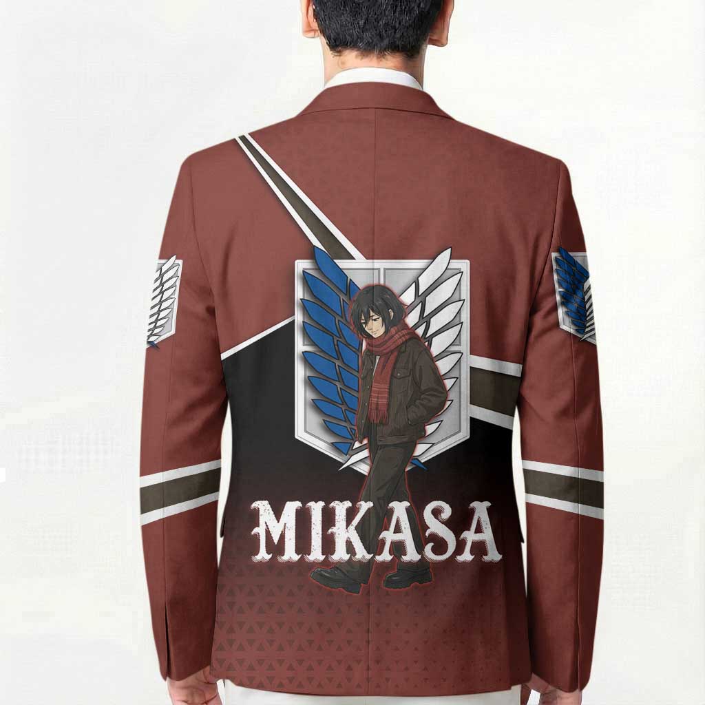 Mikasa Attack on Titan Blazer Anime Cozy Streetwear Art