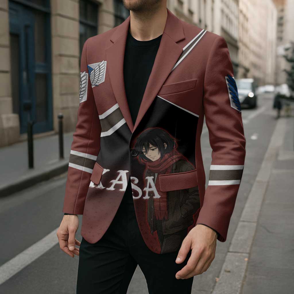 Mikasa Attack on Titan Blazer Anime Cozy Streetwear Art