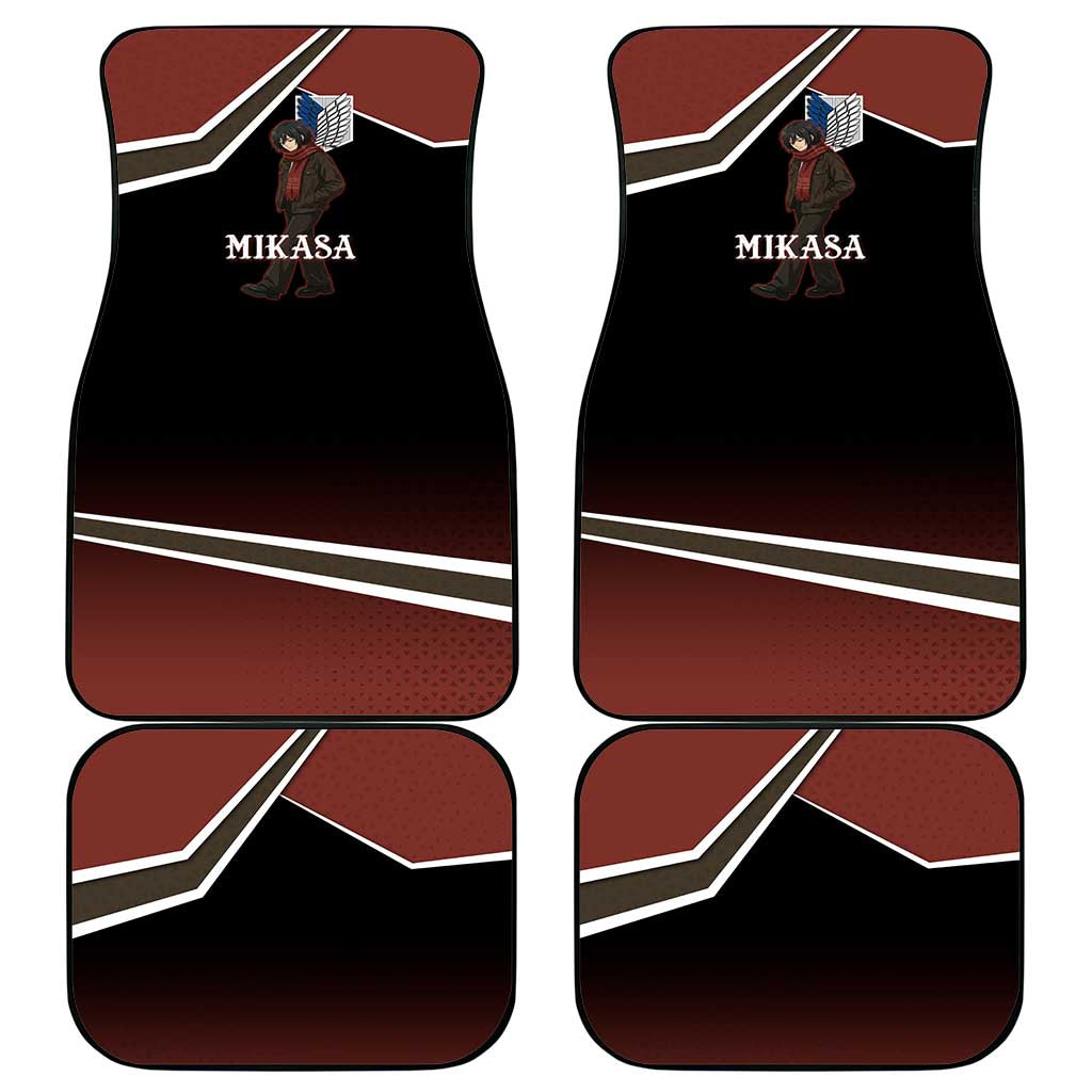 Mikasa Attack on Titan Car Mats Anime Cozy Streetwear Art
