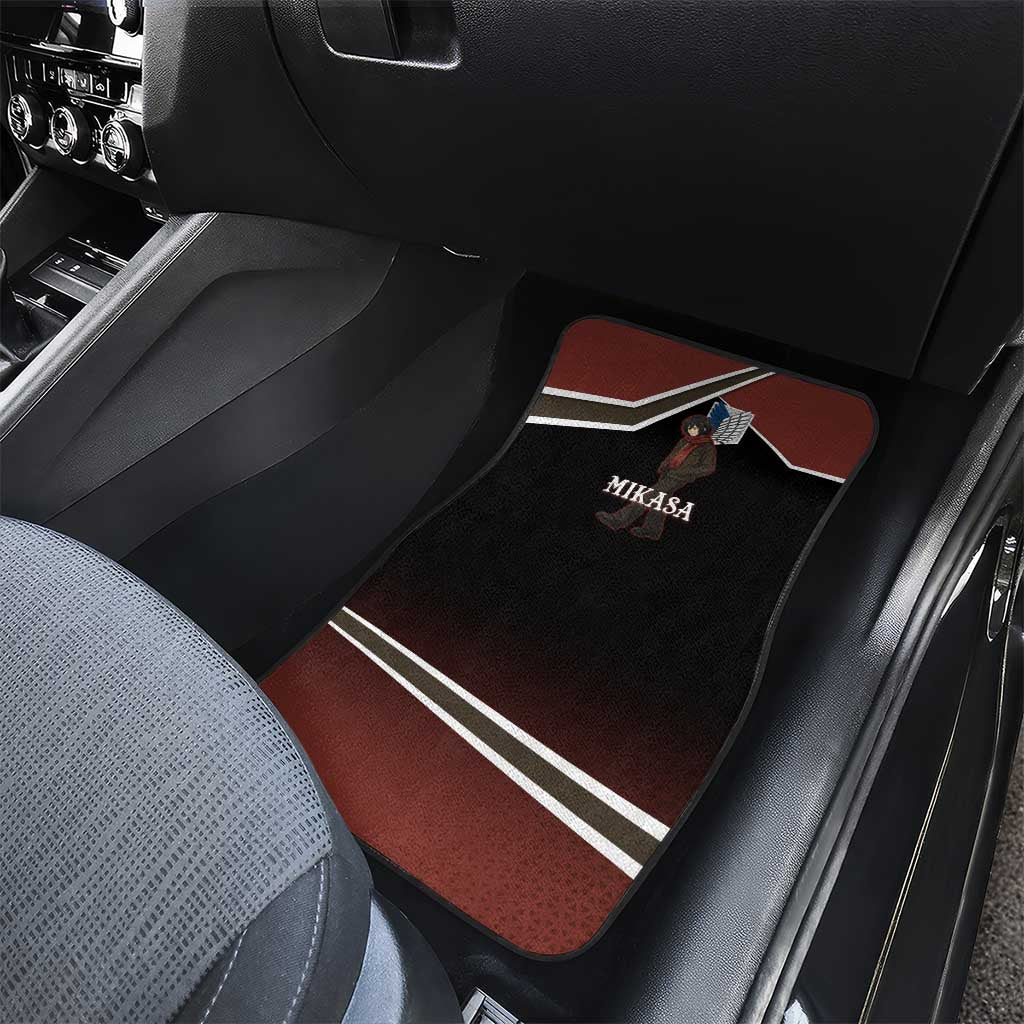 Mikasa Attack on Titan Car Mats Anime Cozy Streetwear Art