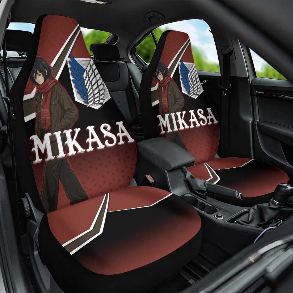 Mikasa Attack on Titan Car Seat Cover Anime Cozy Streetwear Art