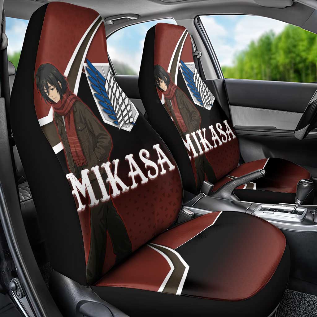 Mikasa Attack on Titan Car Seat Cover Anime Cozy Streetwear Art